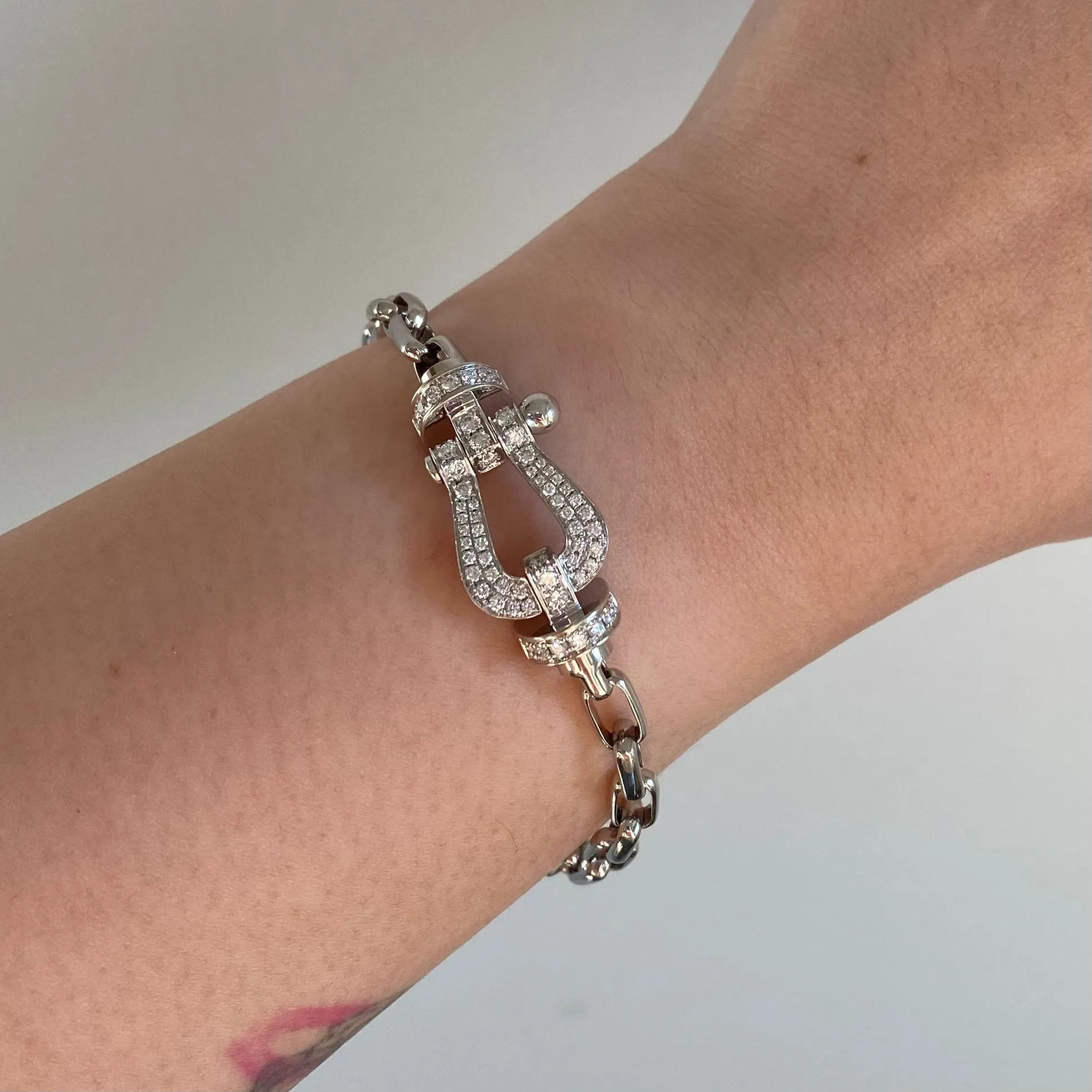 'Fred' Diamond Clasp Chain Bracelet | 0.60ctw | 7" |