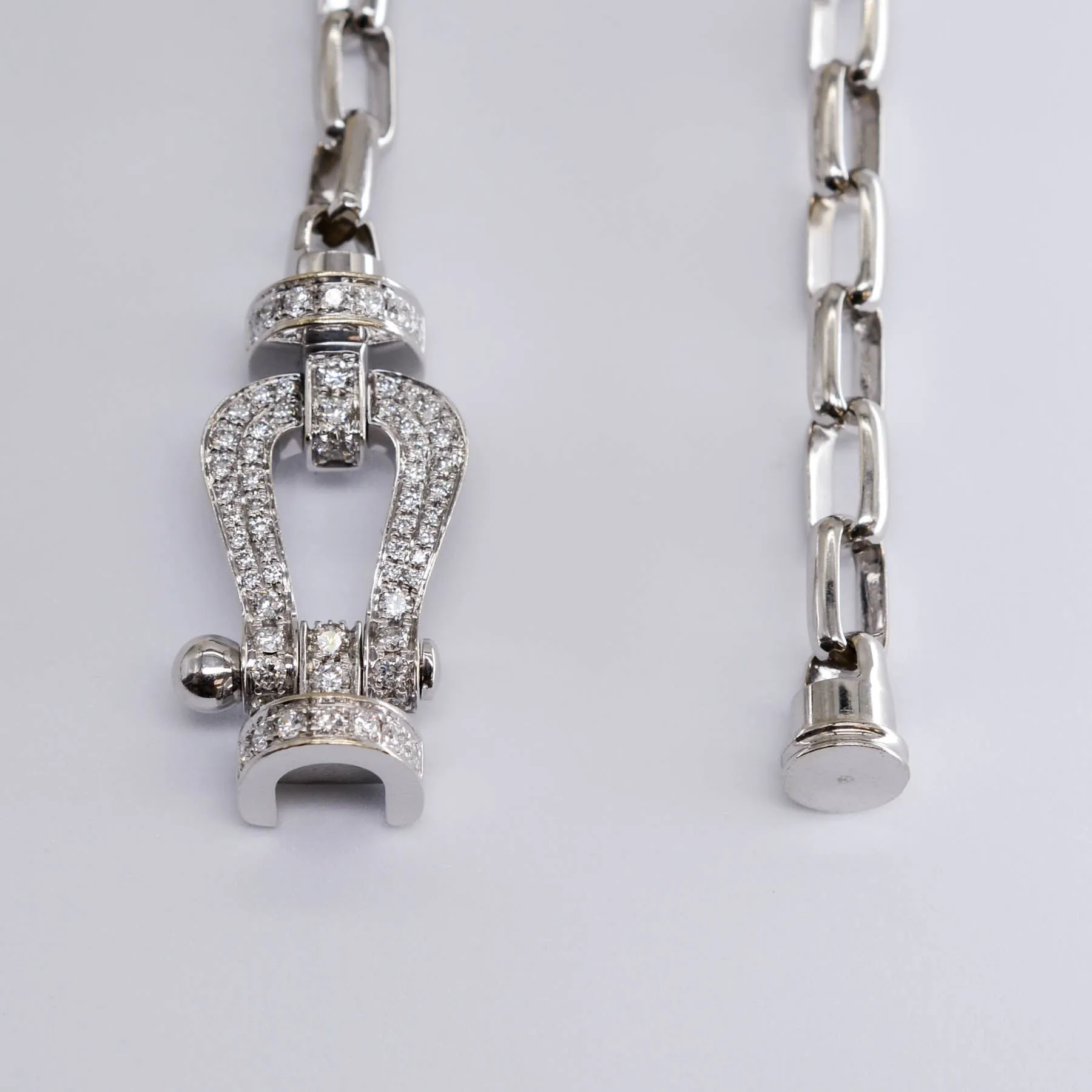 'Fred' Diamond Clasp Chain Bracelet | 0.60ctw | 7" |