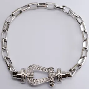'Fred' Diamond Clasp Chain Bracelet | 0.60ctw | 7" |