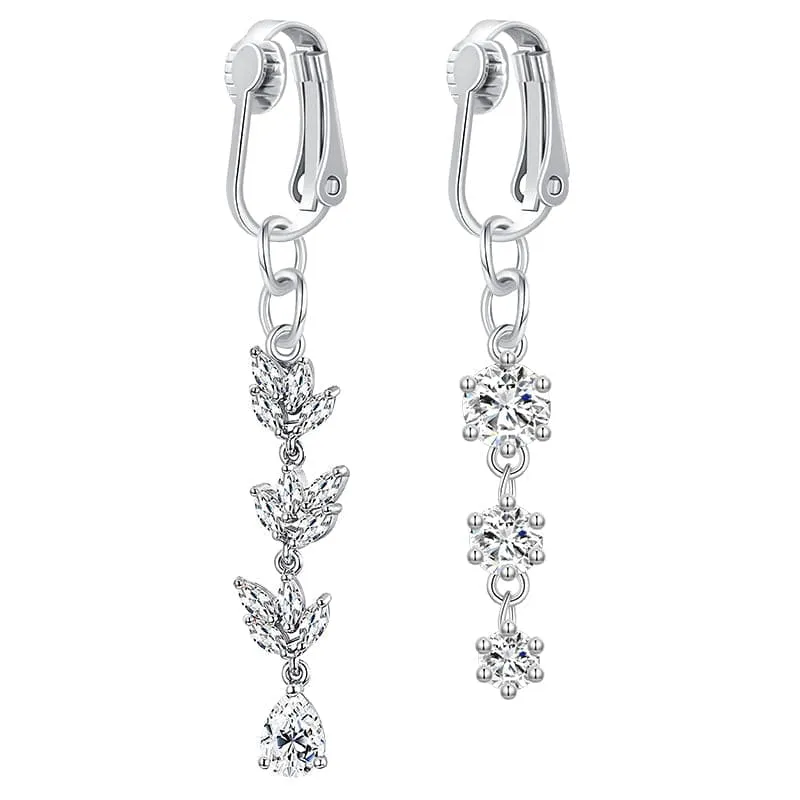 Glitter Long pendant ear cuff