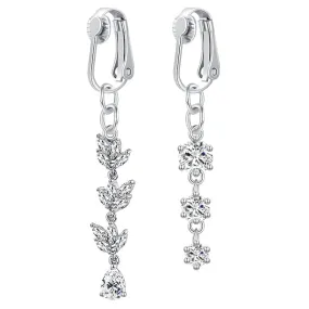 Glitter Long pendant ear cuff