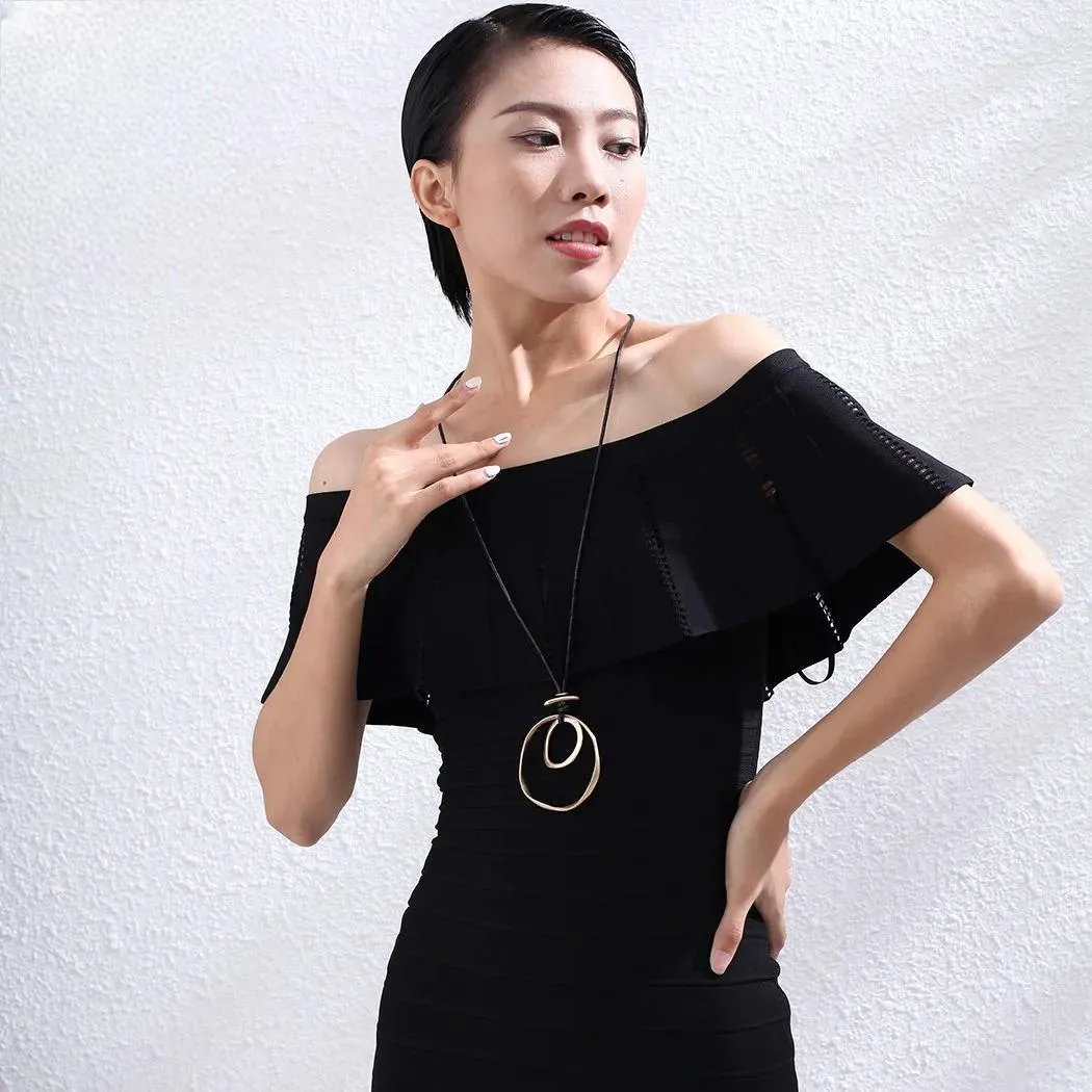 Gold Color Silve Color Simple Round Circle Kpop Fashion Collar Necklace for Women