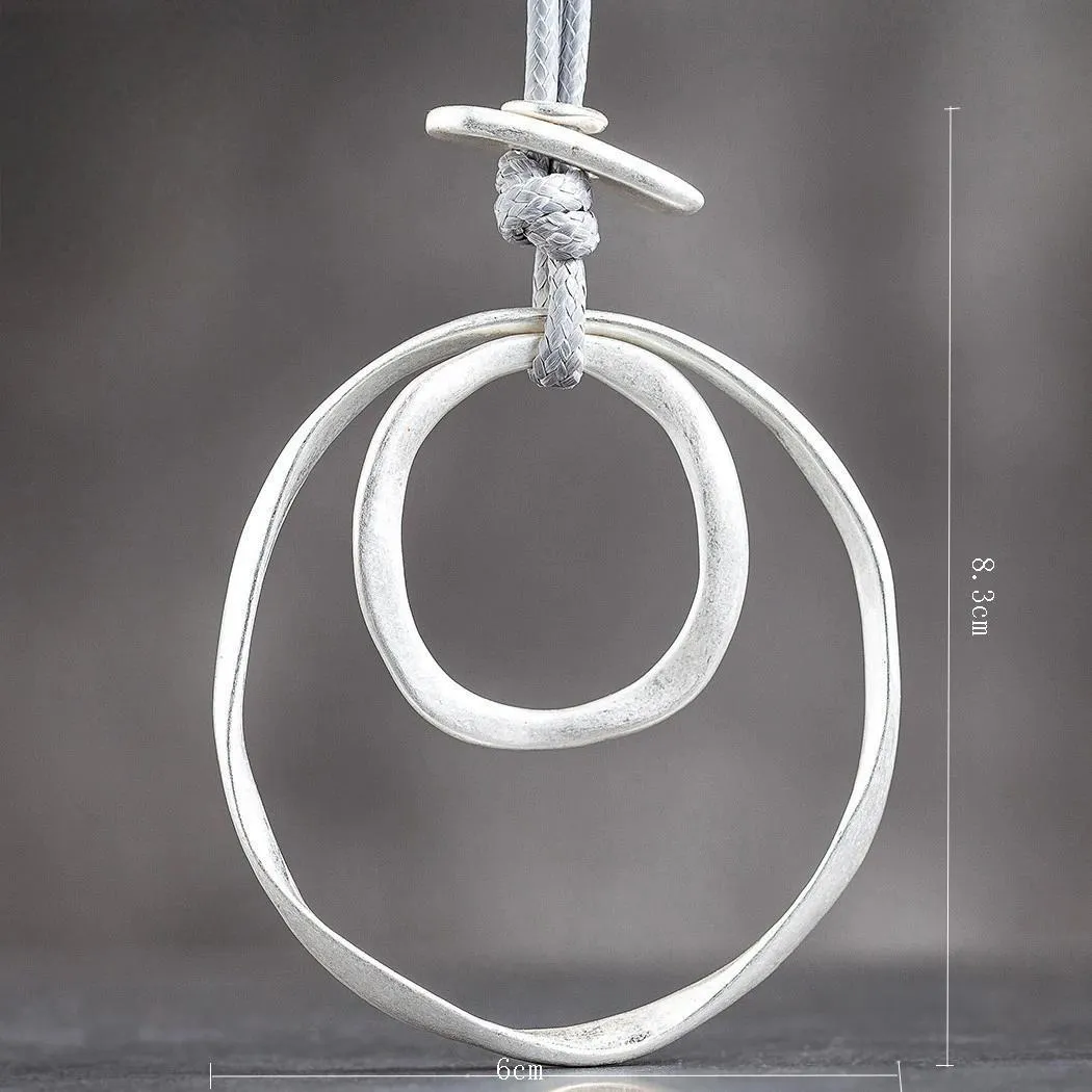 Gold Color Silve Color Simple Round Circle Kpop Fashion Collar Necklace for Women