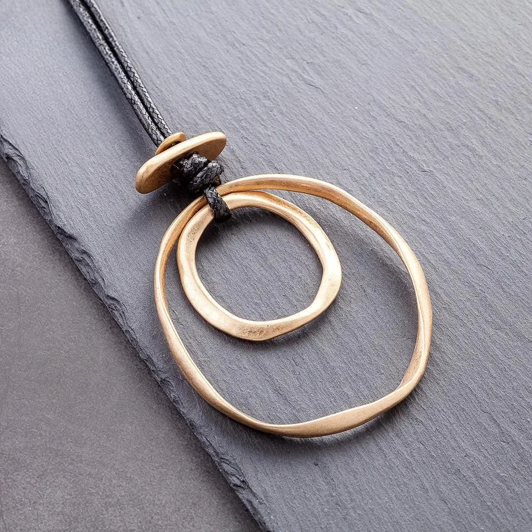 Gold Color Silve Color Simple Round Circle Kpop Fashion Collar Necklace for Women