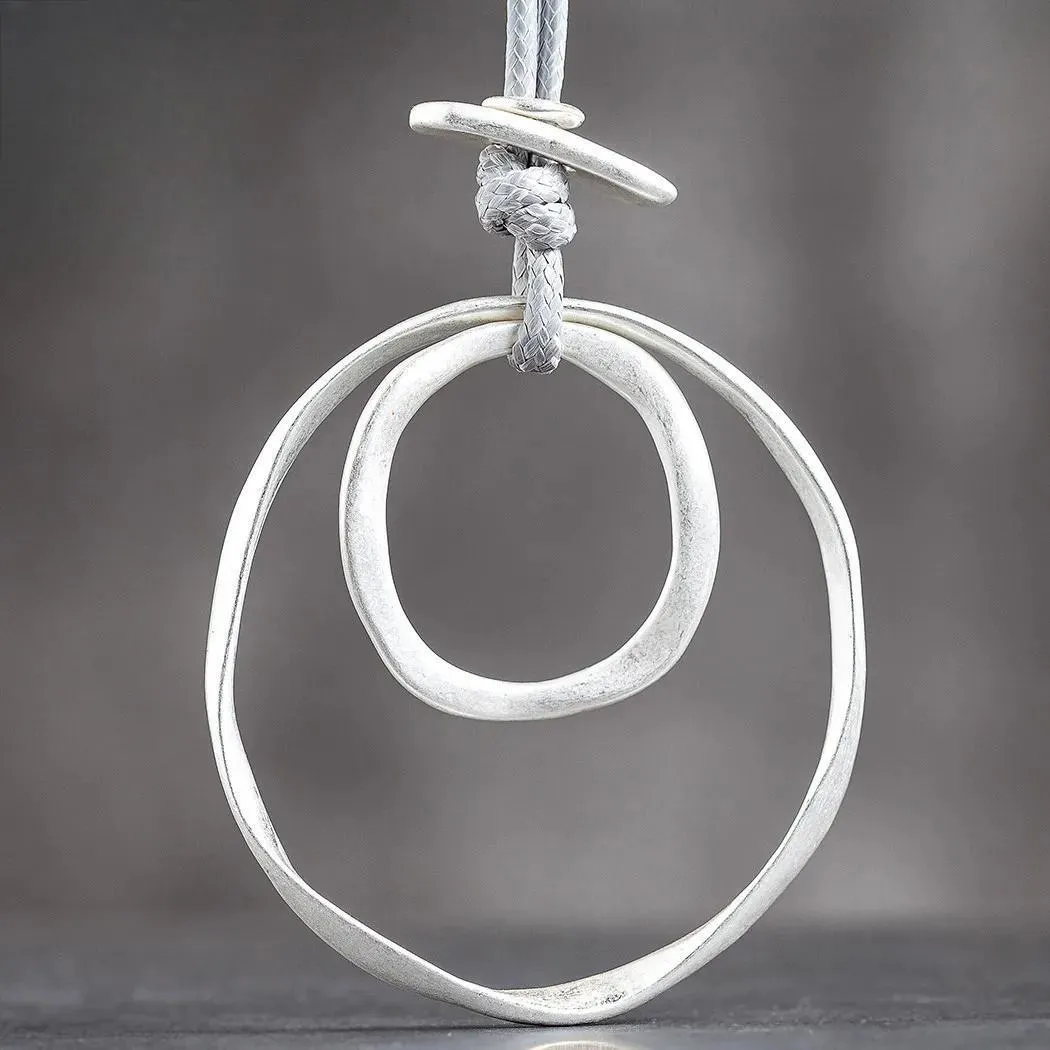 Gold Color Silve Color Simple Round Circle Kpop Fashion Collar Necklace for Women