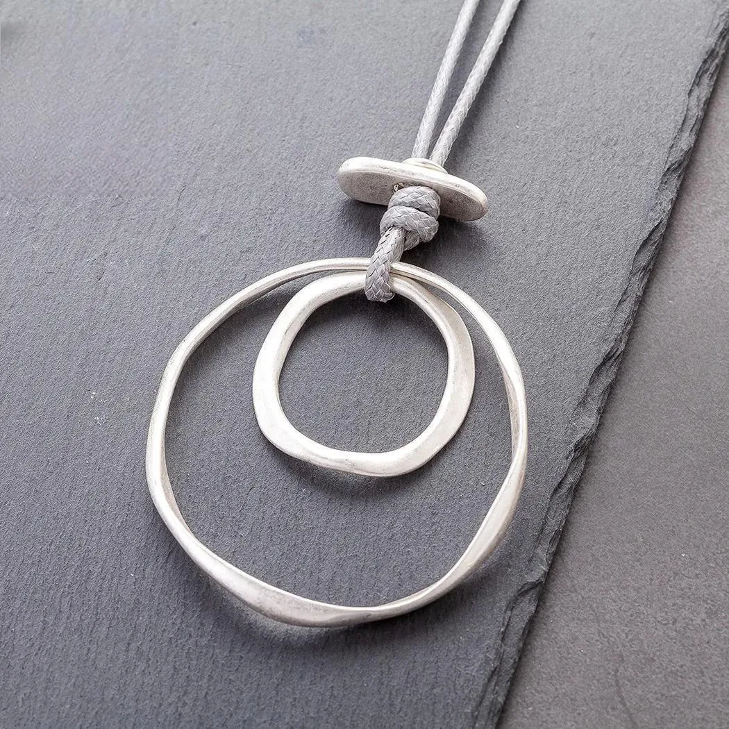Gold Color Silve Color Simple Round Circle Kpop Fashion Collar Necklace for Women