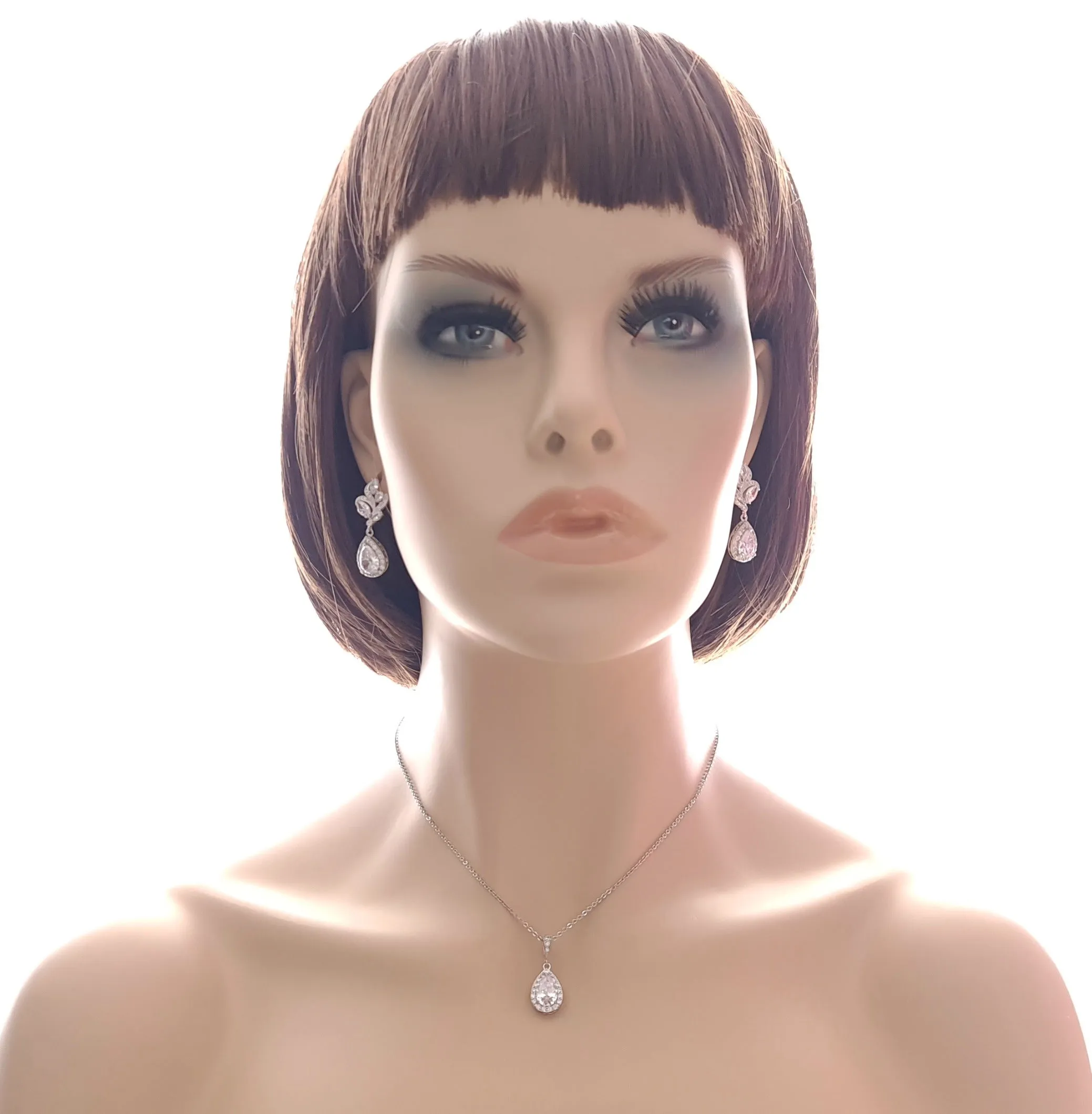 Gold Earrings and Necklace Set For Wedding-Wavy
