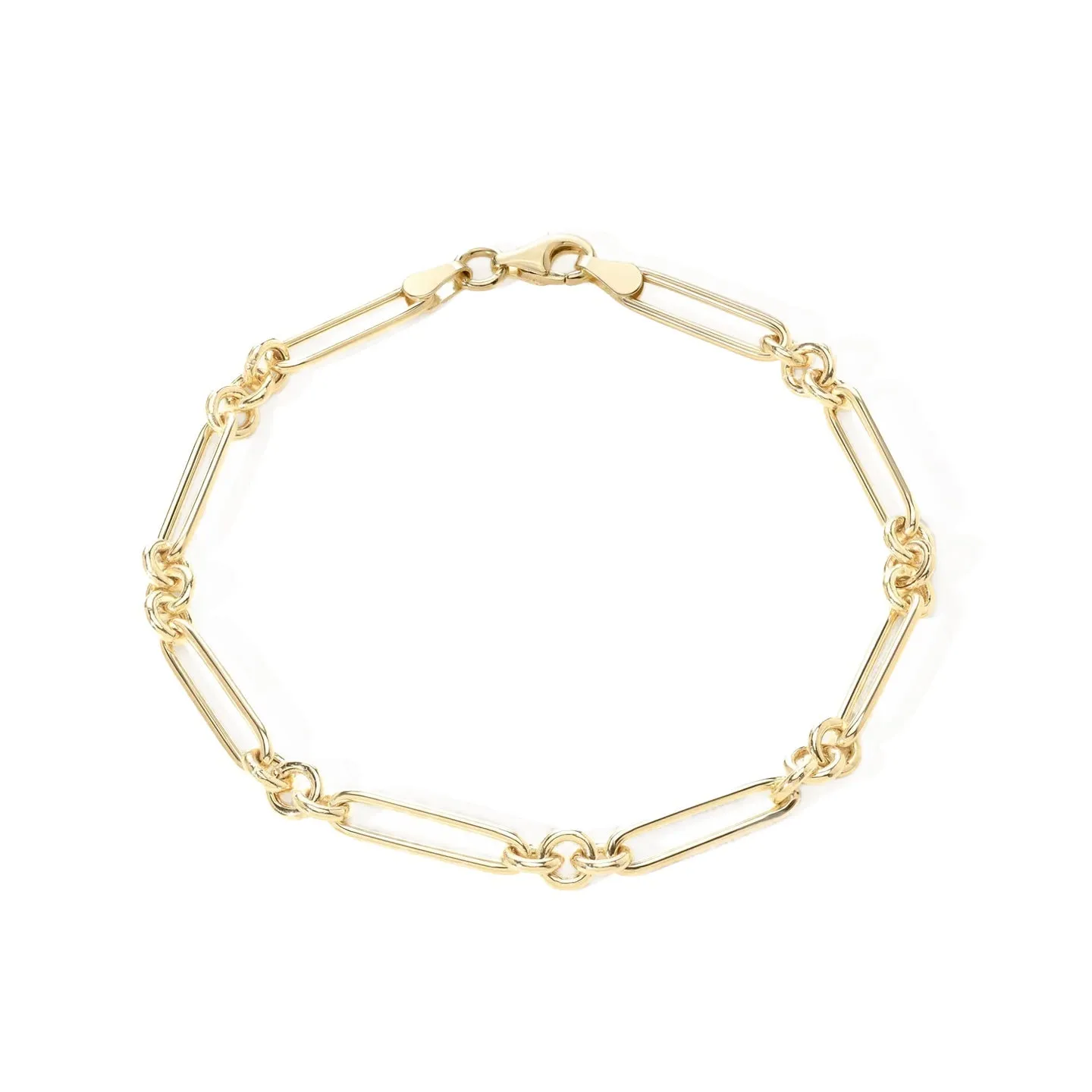 Gold "Esme" Paperclip Chain Bracelet
