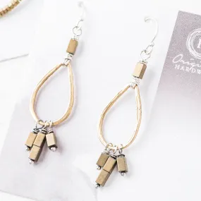 Golden Pyrite Teardrop Earrings