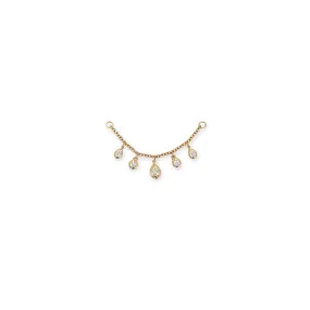 GRADUATED ROUND   TEARDROP SOPHIA DIAMOND EARRING CHAIN