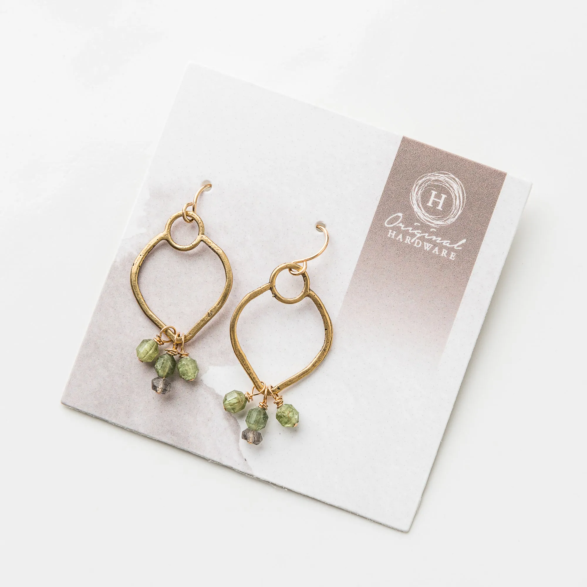 Green Apatite Plume Earrings