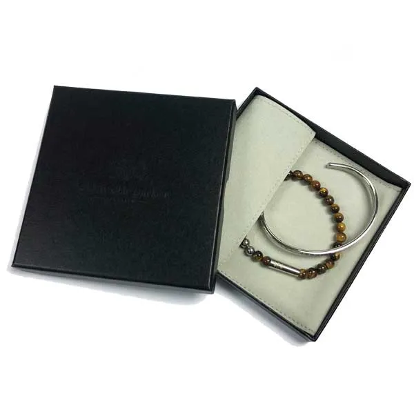 Grid Patterned Stainless Steel Bracelet