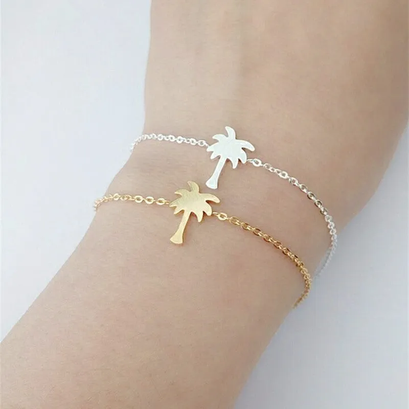 Hawaii Beach Party Jewelry Palm Tree Anklet Charm Women
