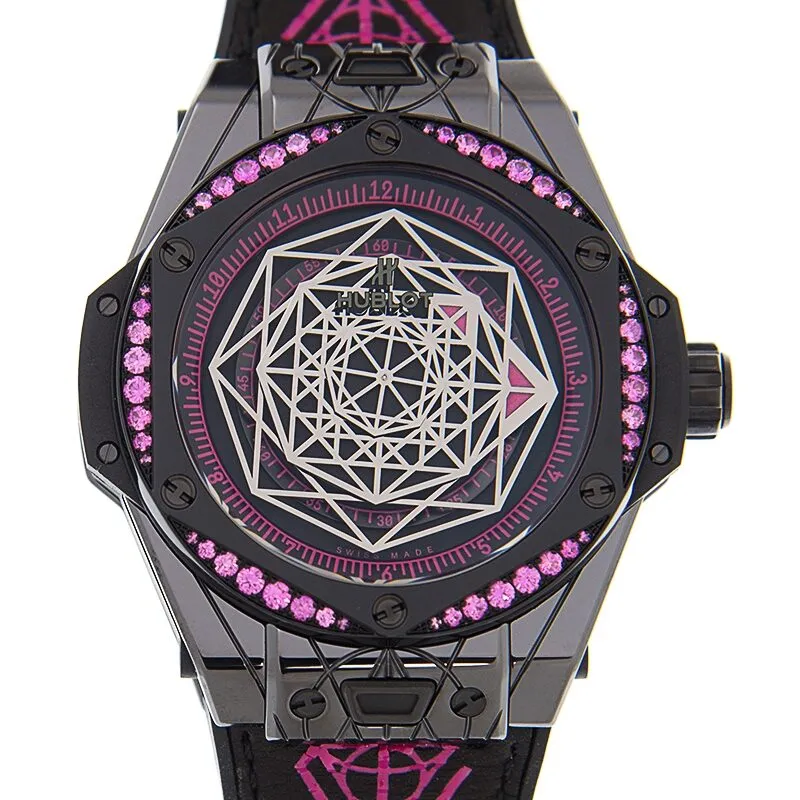 Hublot Big Bang Sang Bleu Limted Edition Automatic Diamond Black and Pink Dial Men's Watch 465.CS.1119.VR.1233.MXM18
