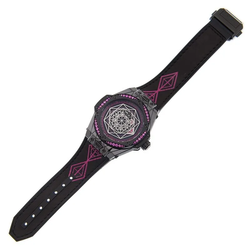 Hublot Big Bang Sang Bleu Limted Edition Automatic Diamond Black and Pink Dial Men's Watch 465.CS.1119.VR.1233.MXM18