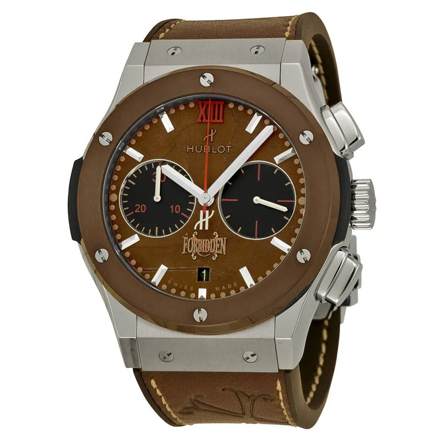 Hublot Classic Fusion Forbidden Automatic Chronograph Tobacco Dial Brown Leather Men's Watch 521NC0589VROPX14 521.NC.0589.VR.OPX14