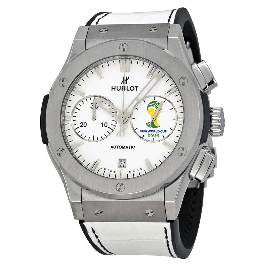 Hublot FIFA World Cup Brasil Automatic White Dial White Leather Men's Watch 521NX2010LRWCW14 521.NX.2010.LR.WCW14