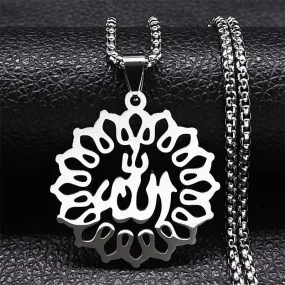 Islam Quran Allah Arabic Chain Necklace for Women Men