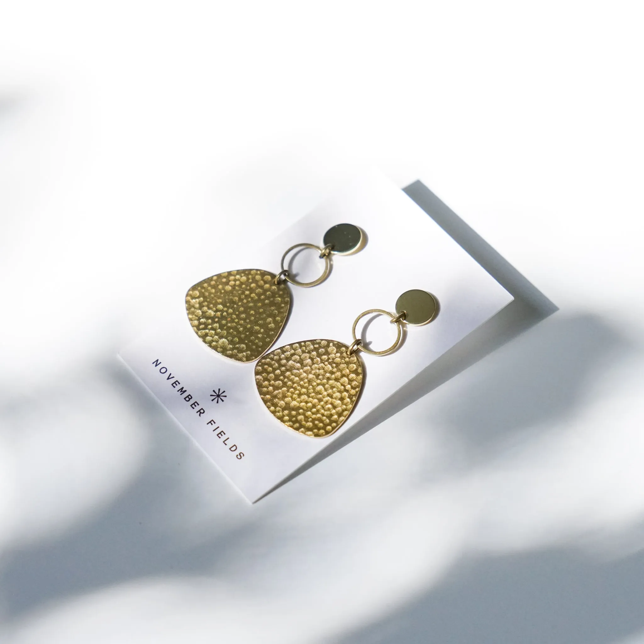 Jemma - Brass and Gold Earrings