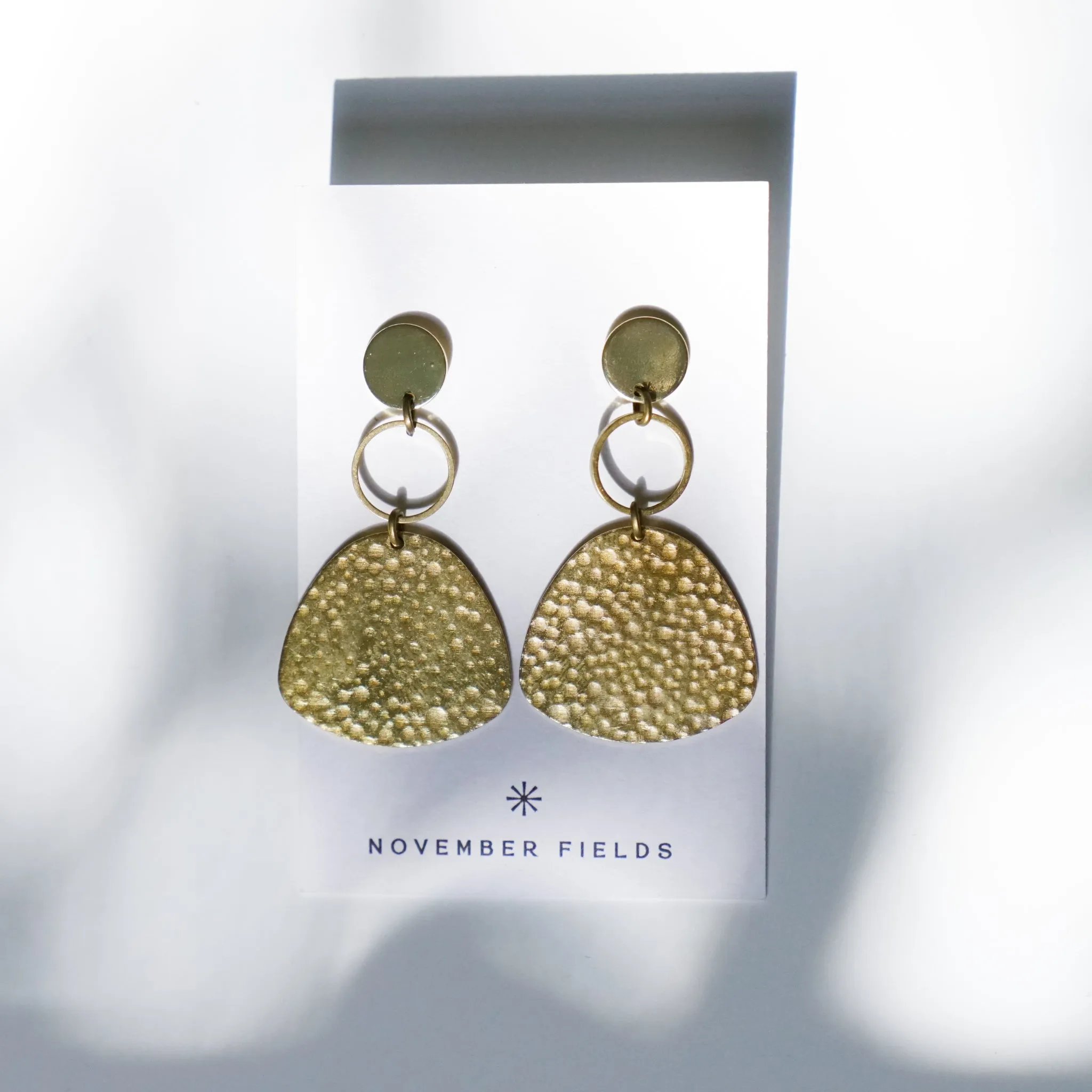 Jemma - Brass and Gold Earrings