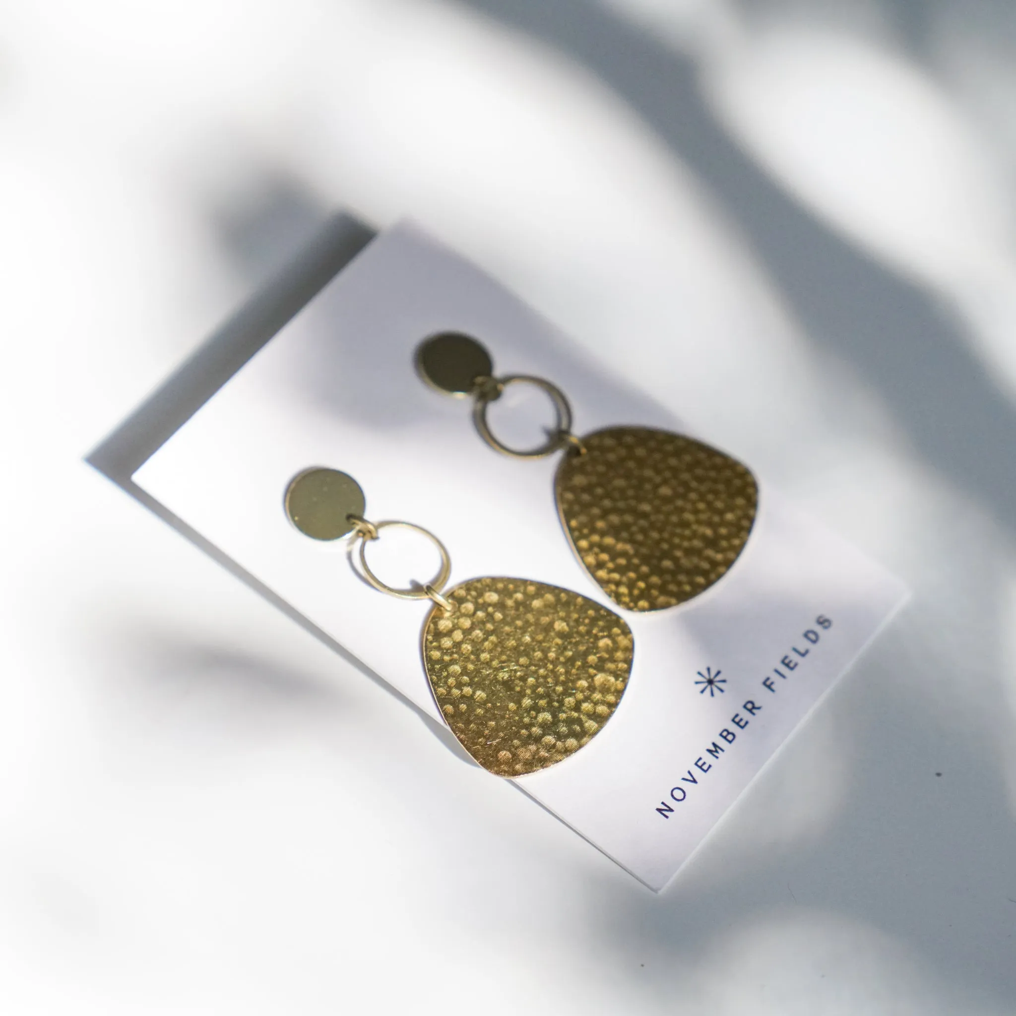 Jemma - Brass and Gold Earrings