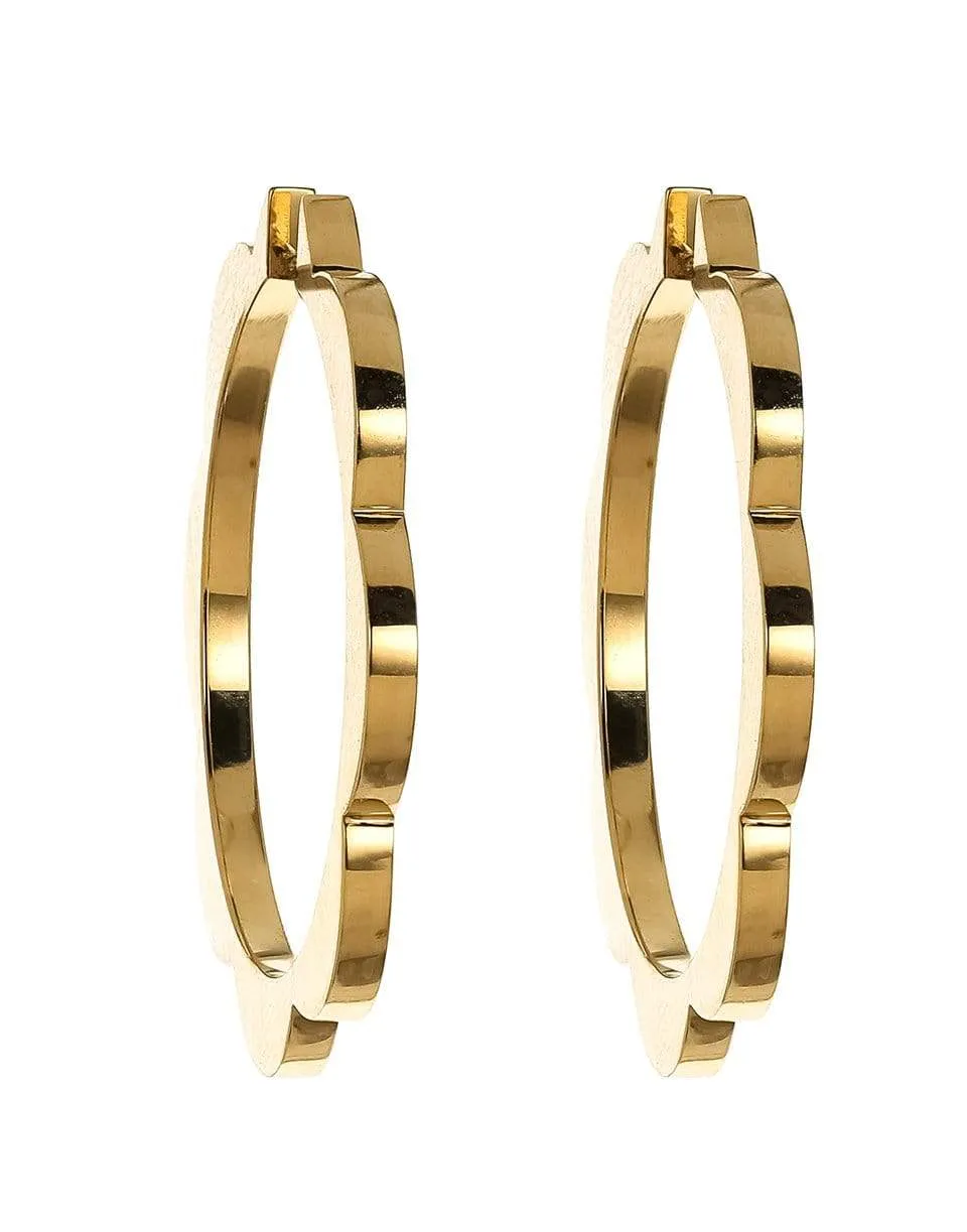 Large Triplet Hoop Earrings