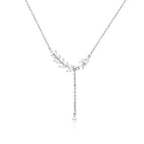 Leaf Cubic Zirconia Necklace