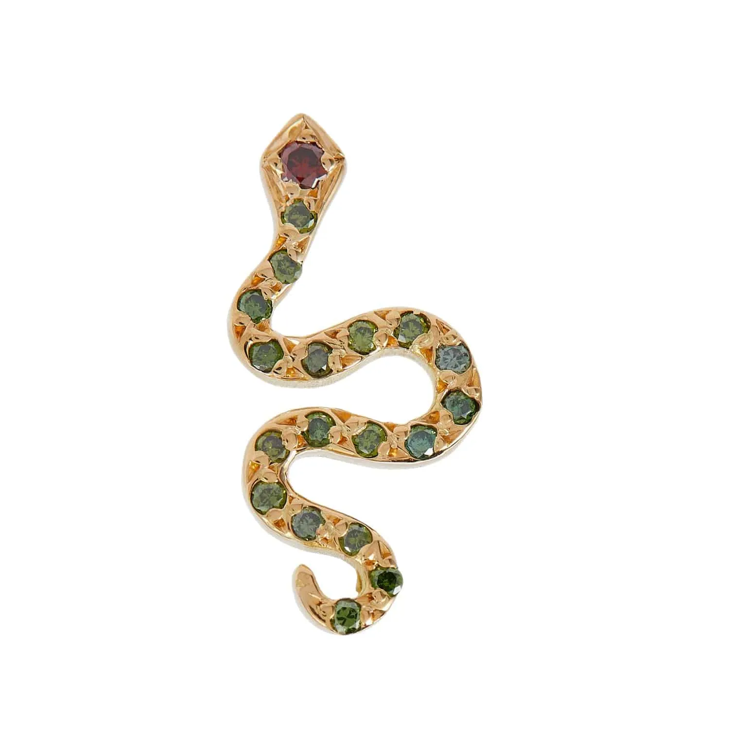 Little Snake Stud Y-Green D-Bur D