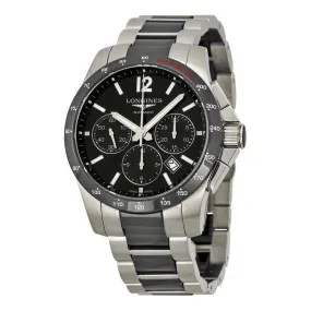 Longines Conquest Automatic Chronograph Black Dial Men's Watch L2.744.4.56.7