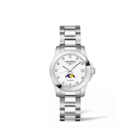 Longines Conquest Ladies' Diamond Moonphase Watch L33804876