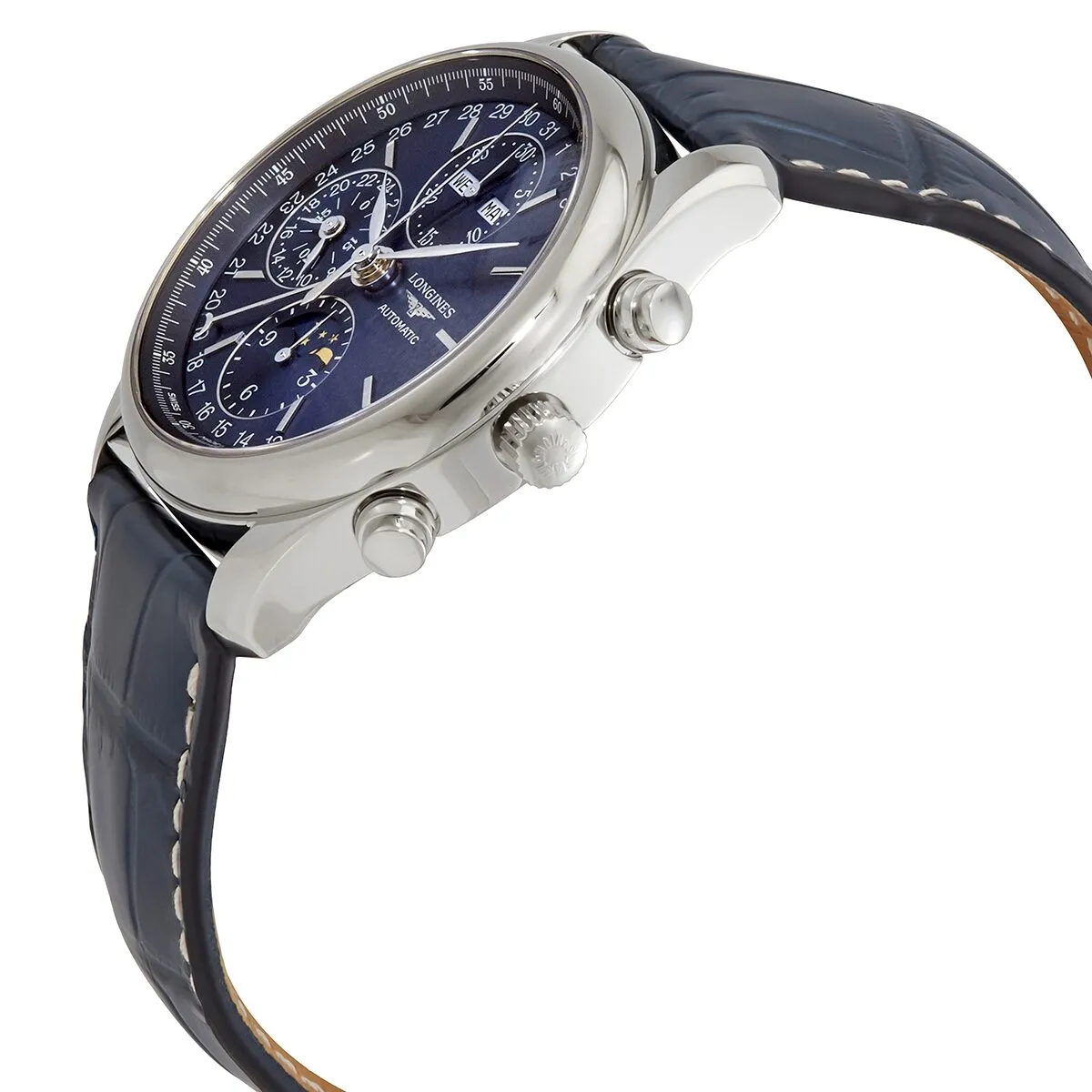 Longines Master Collection Complete Calendar Chronograph Moonphase GMT Automatic Blue Dial Men's Watch L26734920