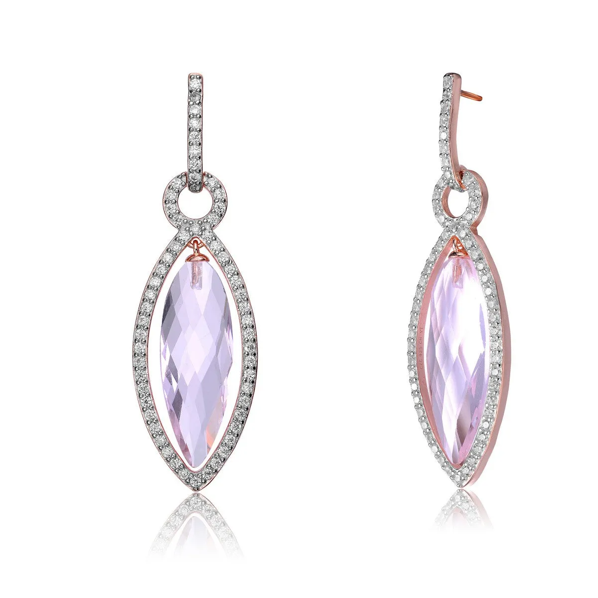 Louise Purple Oval Earrings