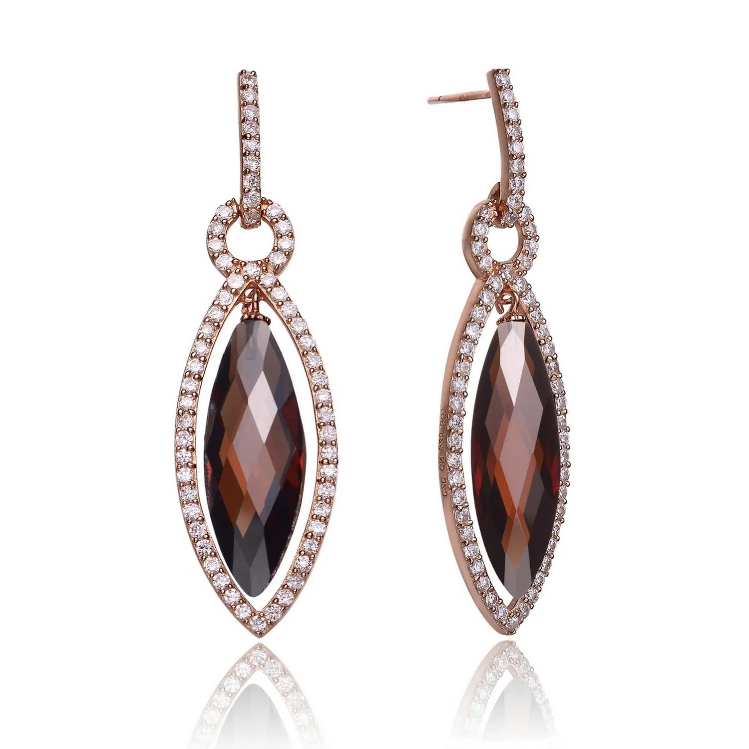 Louise Purple Oval Earrings