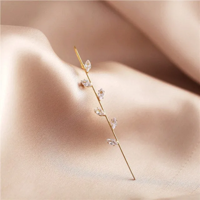 Luxury Hook Earring Crystal Geometry Long Earrings for Women