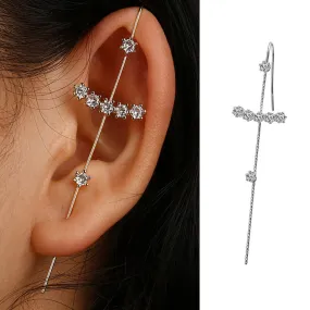 Luxury Hook Earring Crystal Geometry Long Earrings for Women