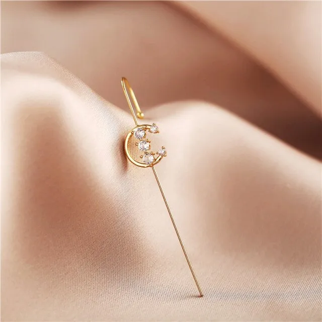 Luxury Hook Earring Crystal Geometry Long Earrings for Women