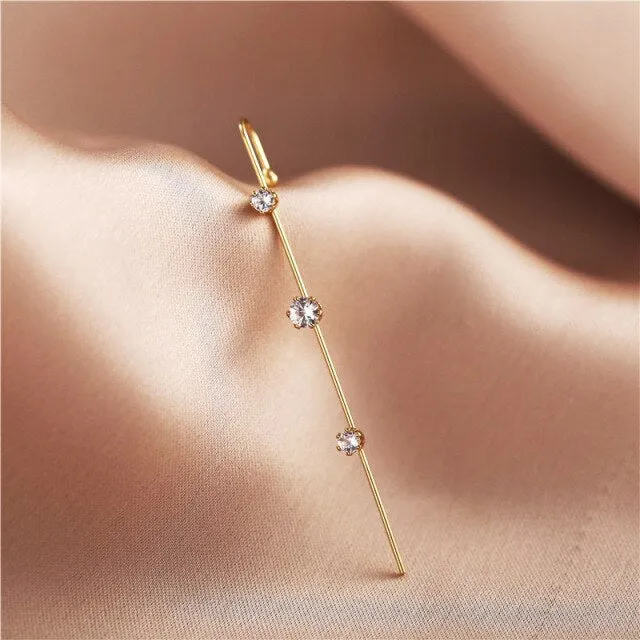 Luxury Hook Earring Crystal Geometry Long Earrings for Women