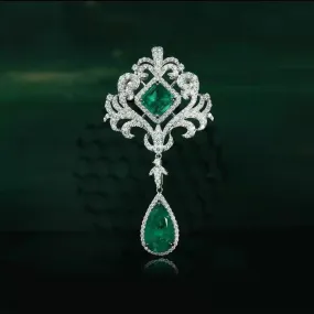 Luxury Temperament Simulation Emerald Pendant
