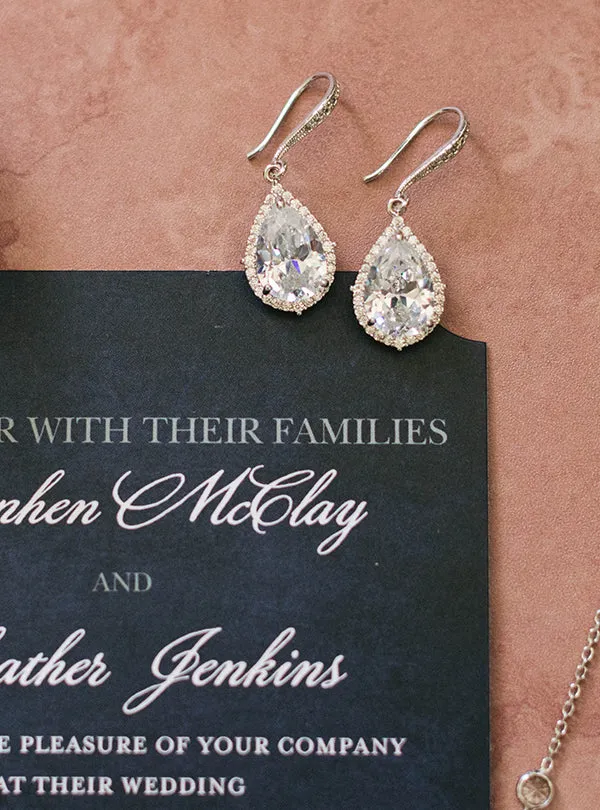 Margaux CZ Teardrop Earrings