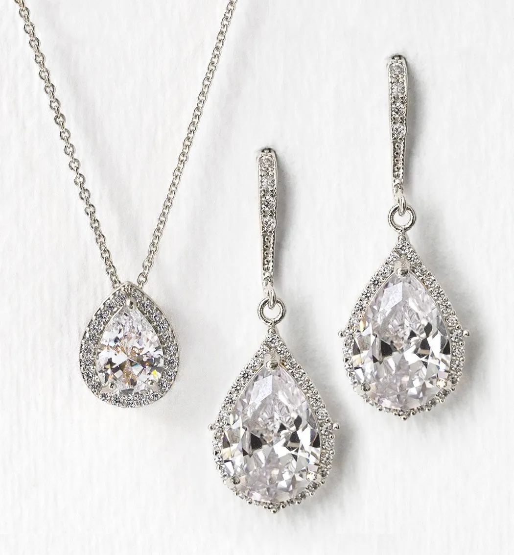 Margaux CZ Teardrop Earrings