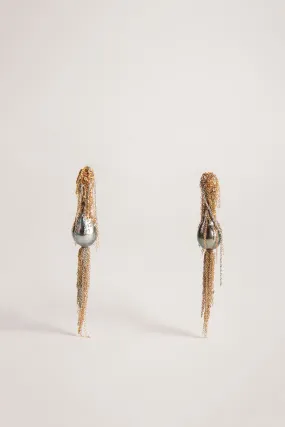 MARTIN BERNSTEIN | GOLD PEARL EARRINGS