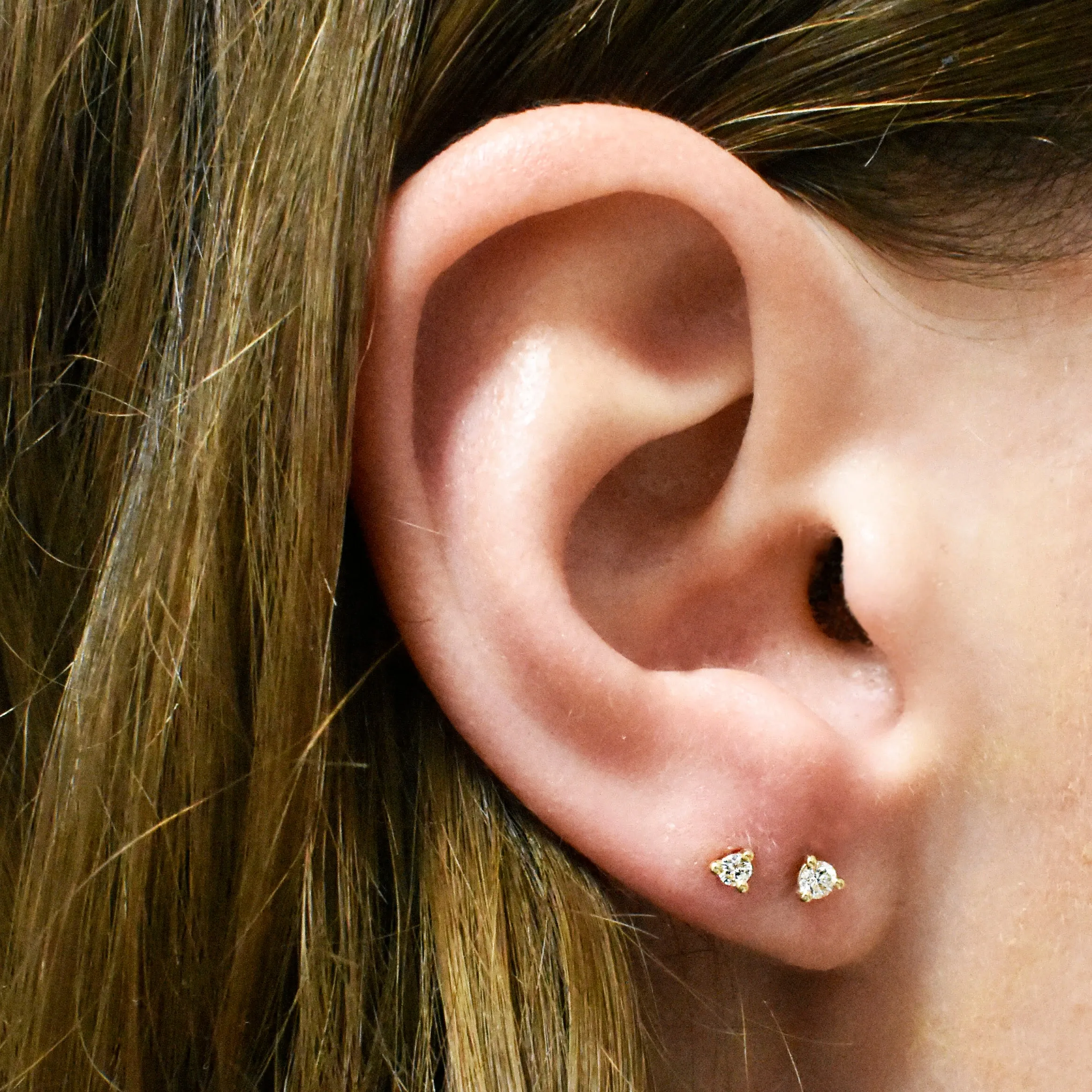 Martini White Diamond Stud