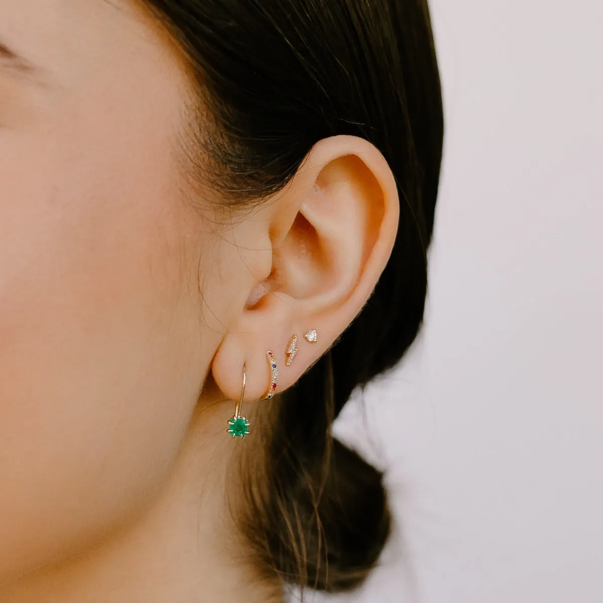 Martini White Diamond Stud