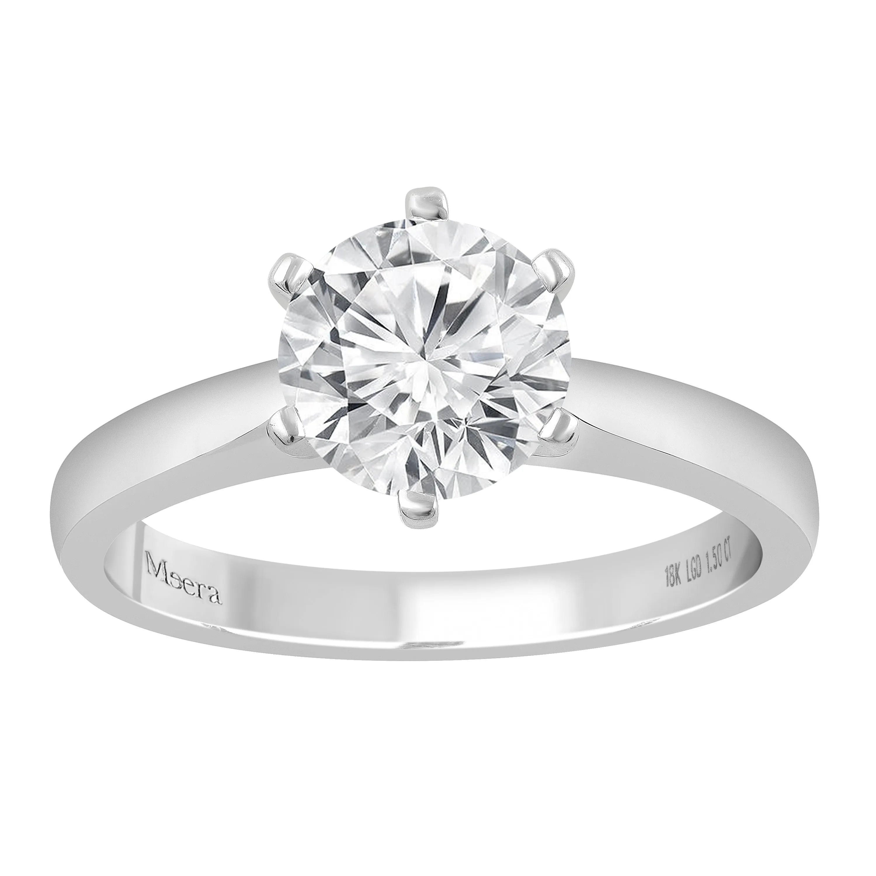 Meera 1.50ct Laboratory Grown Diamond Solitaire Ring in 18ct White Gold