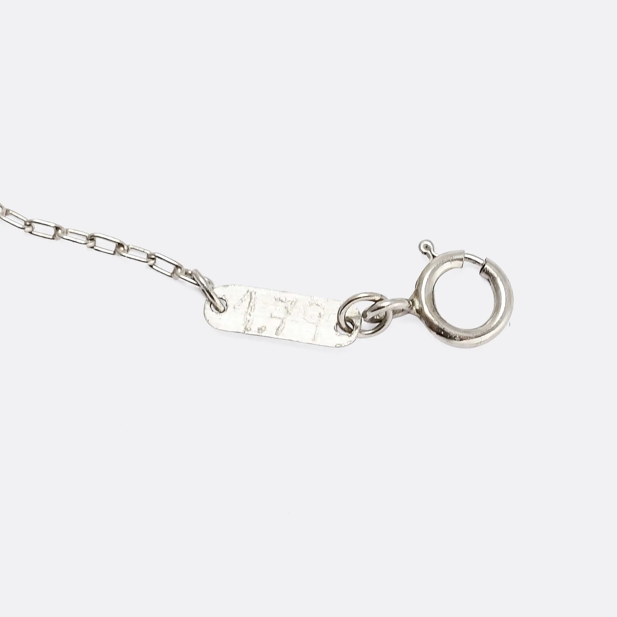 Mid-Century Diamond & Infinity Knot Guard Chain, 39"