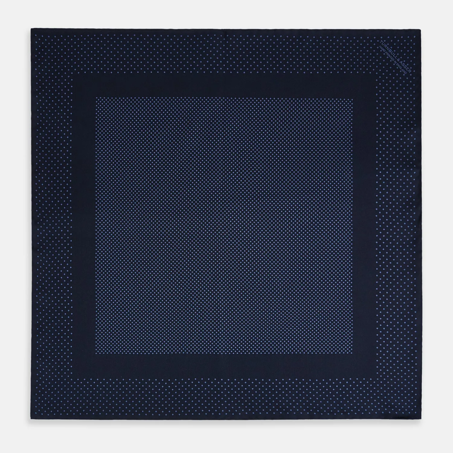 Midnight Blue Dot Silk Pocket Square