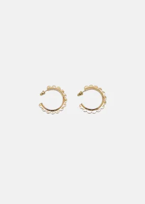 Mini Scalloped Hoop Earrings