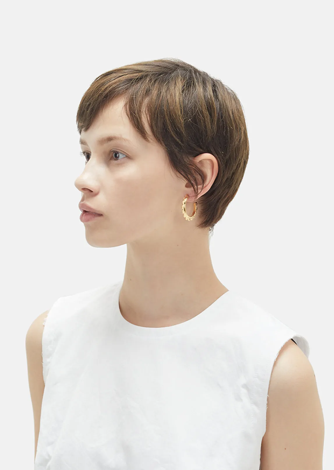 Mini Scalloped Hoop Earrings
