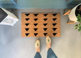 Mudcloth Triangles Boho Outdoor Doormat