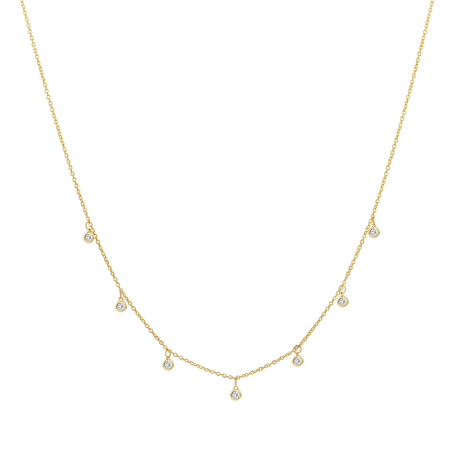 Multi Drop Diamond Necklace